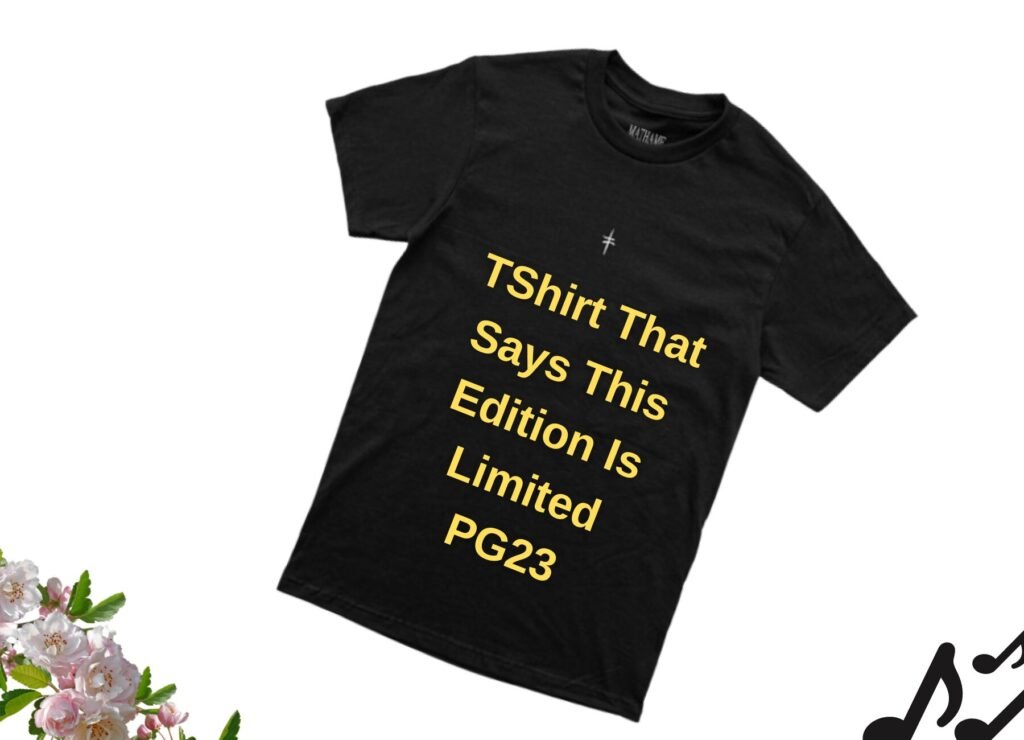 TShirt That Says This Edition Is Limited PG23