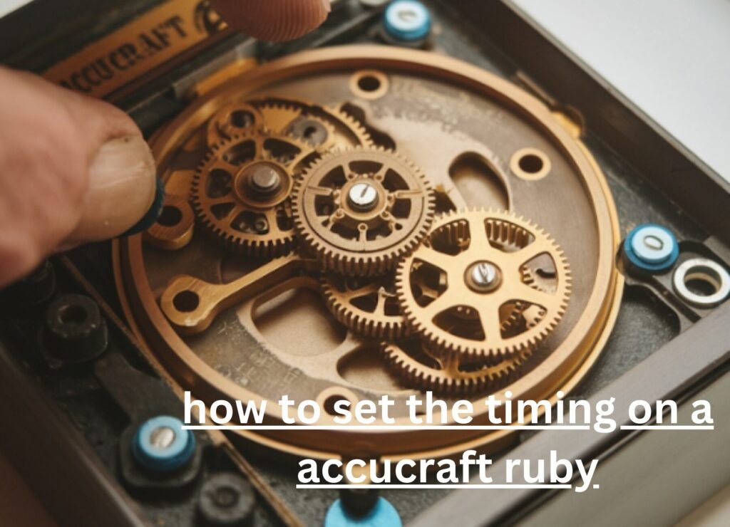 how to set the timing on a accucraft ruby