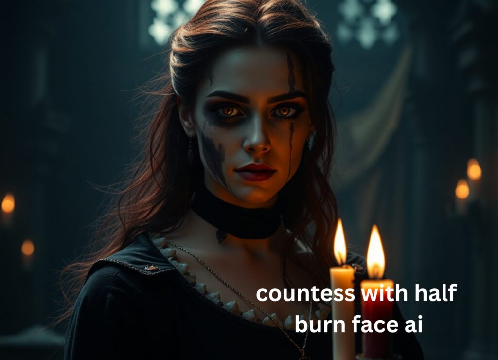 countess with half burn face ai